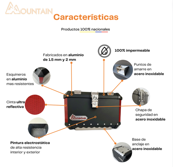 Maletero de Aluminio 38 Litros